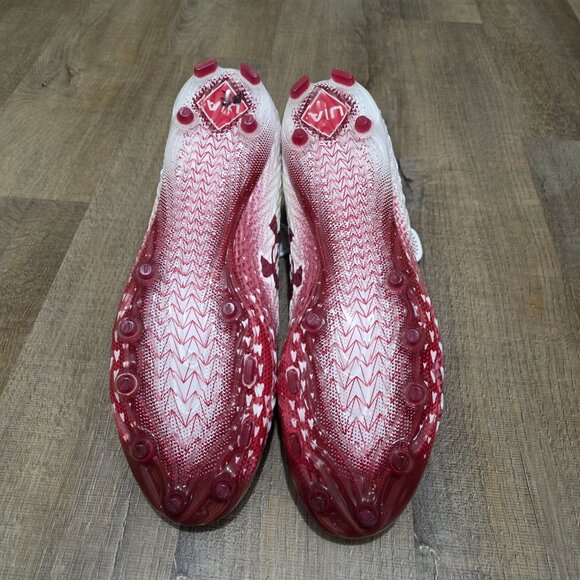 Under Armour Clone Blur Football Cleats White Red Maroon Size 15 – Lightweight - Picture 7 of 7